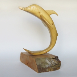 مجسمه چوبی طرح دلفین کد 2401